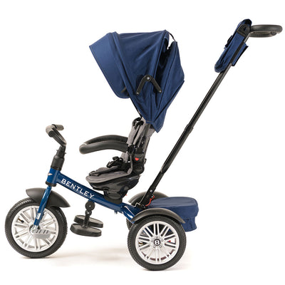SEQUIN BLUE BENTLEY 6 IN 1 STROLLER TRIKE - Luxury Bentley Stroller Trike for kids